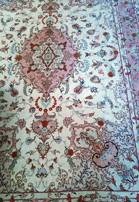 Tappeto Tabriz Persiano Extra Fine – Lana Kork e Seta a Rilievo - immagine 2